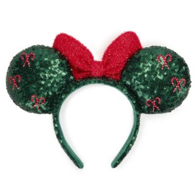 Minnie Mouse Candy Cane Ears Headband for Adults