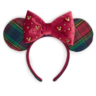 Minnie Mouse Tartan Christmas Ears Headband for Adults
