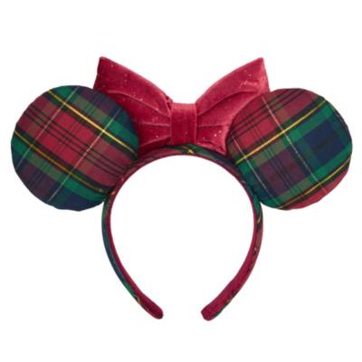 Minnie Mouse Tartan Christmas Ears Headband for Adults