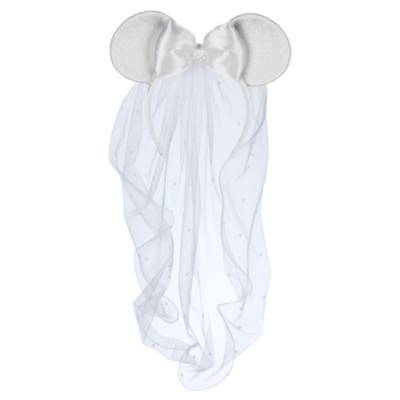 Minnie Mouse Bride Ears Headband For Adults