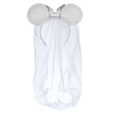 Minnie Mouse Bride Ears Headband For Adults