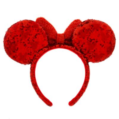 Minnie Mouse Red Sequined Ears Headband for Adults