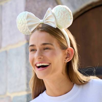 Loungefly Mickey Mouse Icon Quilted Iridescent Ears Headband For Adults