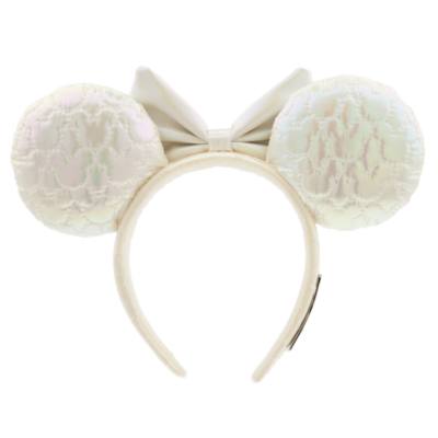 Loungefly Mickey Mouse Icon Quilted Iridescent Ears Headband For Adults