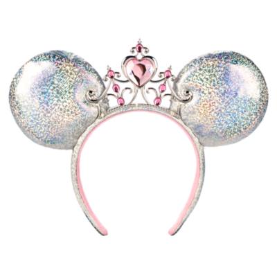 Disney Princess Iridescent Ears Headband With Tiara For Adults