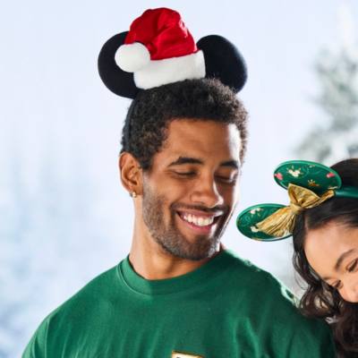 Micky Maus - Weihnachtsmannm&uuml;tze - Haarreif mit Ohren f&uuml;r Erwachsene