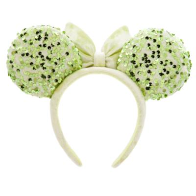 Tinker Bell Green Sequinned Ears Headband For Adults