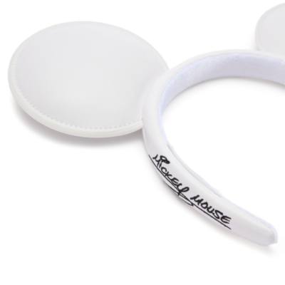 Mickey Mouse White Ears Headband For Adults
