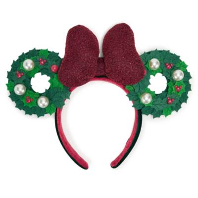 Mickey Mouse Christmas Wreath Ears Headband for Adults