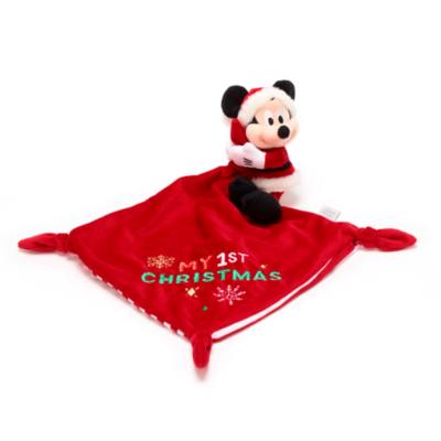Couverture avec peluche Mickey My 1st Christmas pour bébé