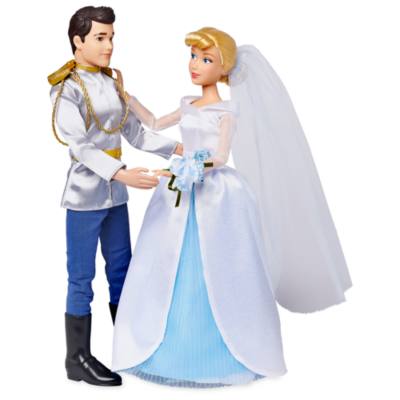 Disney Store Cinderella and Prince Charming Wedding Doll Set