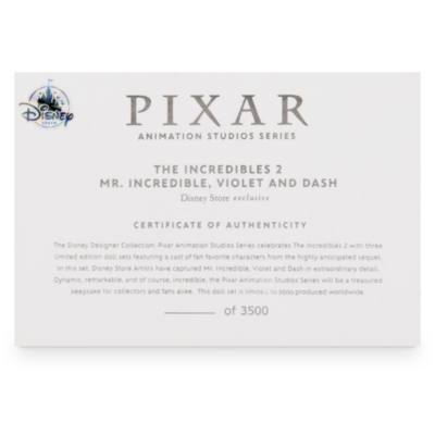 Set de mu&ntilde;ecos Mr. Incre&iacute;ble, Violeta y Dash (edici&oacute;n limitada), Los Incre&iacute;bles 2, Disney Store