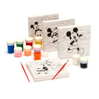 Disney Store Mickey and Friends Canvas Paint Set
