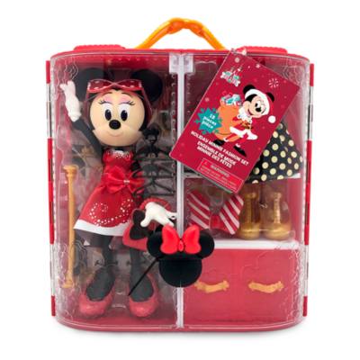 Disney Store Minnie Mouse Doll Holiday Fashion Playset