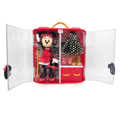 Disney Store Minnie Mouse Doll Holiday Fashion Playset