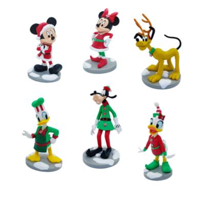 Disney Store Mickey and Friends Christmas Figurine Playset