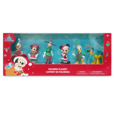 Disney Store Mickey and Friends Christmas Figurine Playset