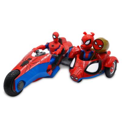 Disney Store Marvel Toybox Spider-Man and Spider-Ham Action Figure Bike Playset