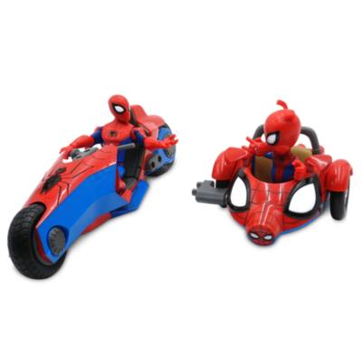 Disney Store Marvel Toybox Spider-Man and Spider-Ham Action Figure Bike Playset