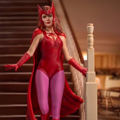Iron Studios figura coleccionable Wanda Maximoff Halloween, Bruja Escarlata y Visi&oacute;n