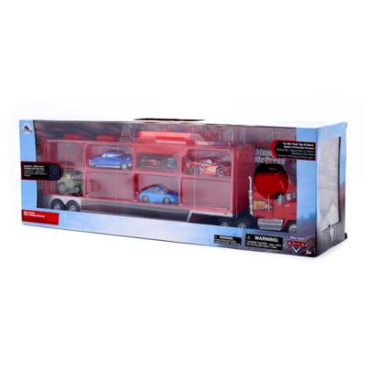 Mack Carrier With 4 Pullback Die-Casts, Disney Pixar Cars