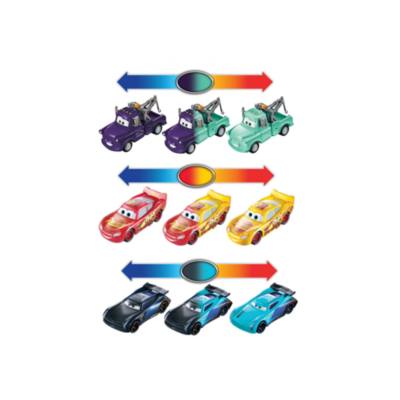 Mattel set 3&nbsp;coches que cambian de color, Cars, Disney Pixar