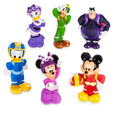 Disney Store Mickey Mouse Roadster Racers Bath Toy Set