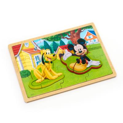Mickey and Pluto Wooden Inlay Puzzle