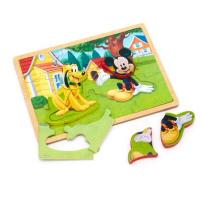 Mickey and Pluto Wooden Inlay Puzzle