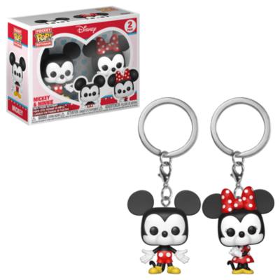 Llaveros de vinilo Mickey y Minnie, Funko Pop!
