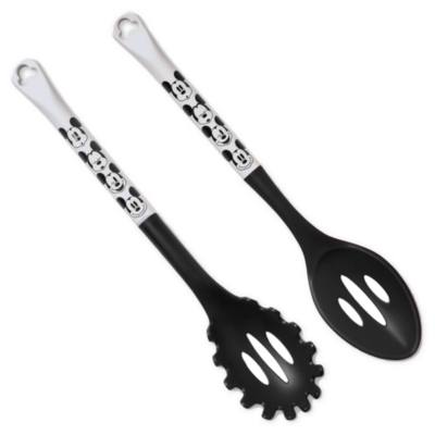 Disney Store Mickey Mouse Disney Eats Pasta Fork and Slotted Spoon Set