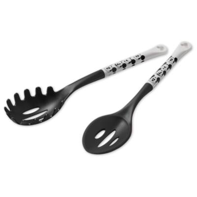 Disney Store Mickey Mouse Disney Eats Pasta Fork and Slotted Spoon Set