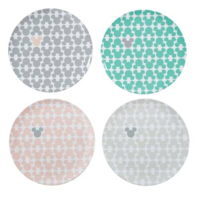 Funko Mickey Mouse Pastel Plates, Set of 4