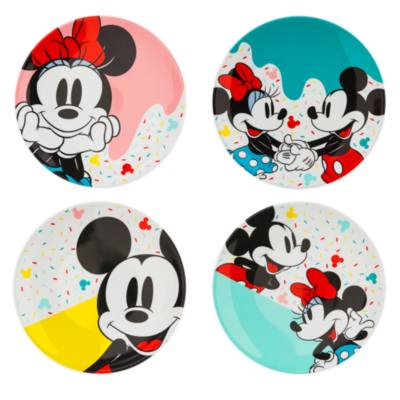 Mickey and Minnie Disney Eats Plates, Set of 4
