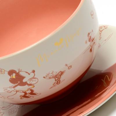 Disney Store Minnie Mouse Sketch Bowl and Saucer