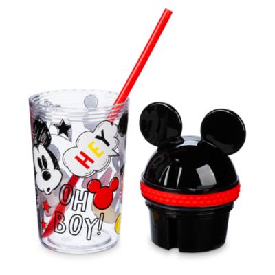 Mickey Mouse Straw Tumbler and Snack Pot