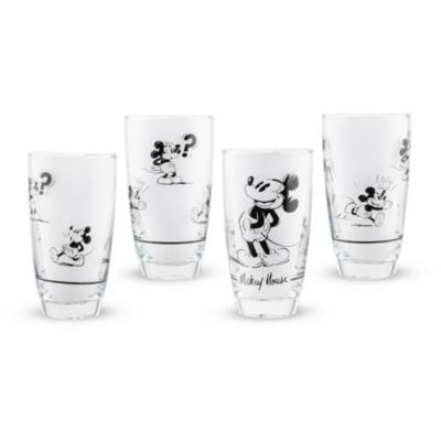 Disney Store Mickey Mouse Signature Glasses, Set of 4