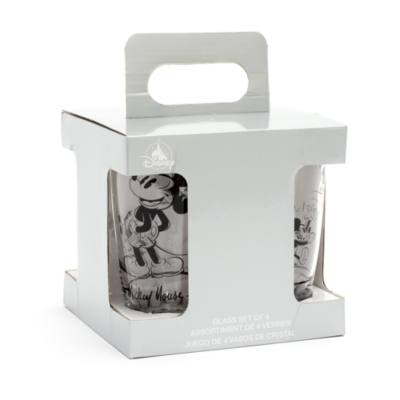 Disney Store Mickey Mouse Signature Glasses, Set of 4