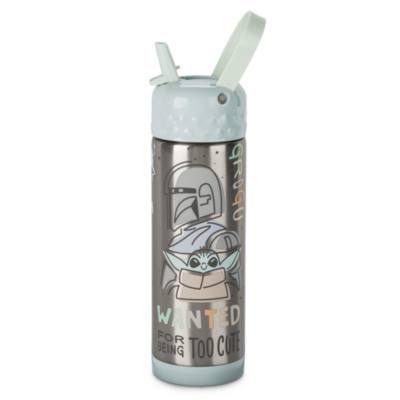 Star Wars: The Mandalorian Stainless Steel Water Bottle with Built-In Straw