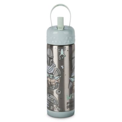 Star Wars: The Mandalorian Stainless Steel Water Bottle with Built-In Straw