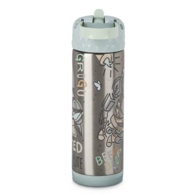 Star Wars: The Mandalorian Stainless Steel Water Bottle with Built-In Straw