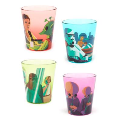 Star Wars: Under the Twin Suns Kollektion - Gl&auml;ser von Jeff Granito - 4-teiliges Set