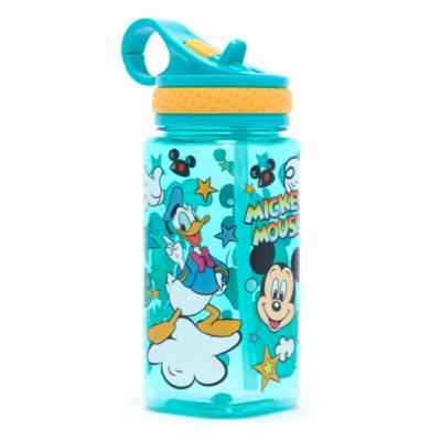 Mickey Mouse Water Bottle with Built-In Straw