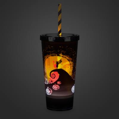Disney Store The Nightmare Before Christmas Light-Up Tumbler with Straw