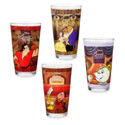 Disney Store - Oh My Disney - Die Sch&ouml;ne und das Biest - 4-teiliges Trinkglasset