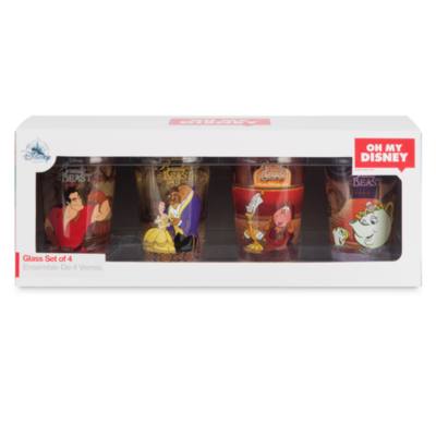 Disney Store - Oh My Disney - Die Sch&ouml;ne und das Biest - 4-teiliges Trinkglasset