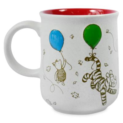 Disney's Winnie the Pooh and Friends Balloons Mug, Stoneware, White, Blue And Green, Size: 540ml - From shopDisney's