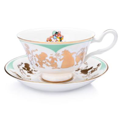 English Ladies Co. Mad Hatter and March Hare Fine Bone China Teacup and Saucer, Alice in Wonderland