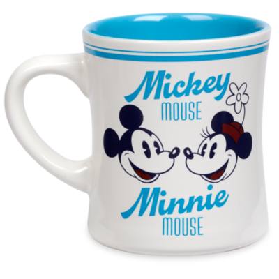 Disney Store Mickey and Minnie Mouse Blue Fall Fun Mug