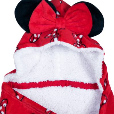 Disney Store Minnie Mouse Hooded Fleece Throw